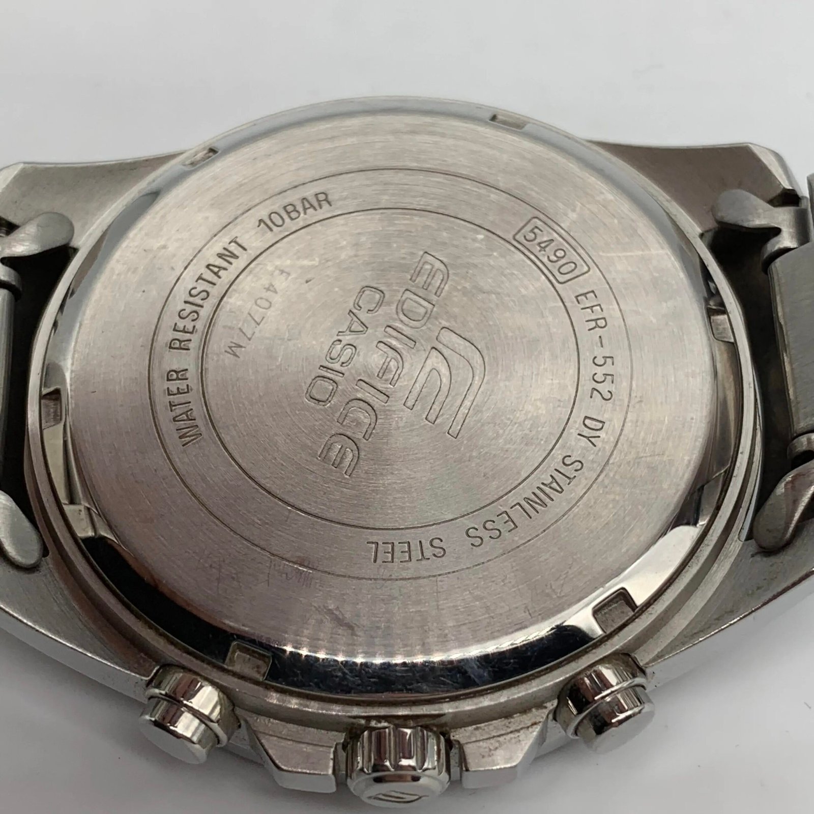 CASIO 48mm stainless steel strap black men's quartz watch with additional functions EFR-552D-1A2VU (95% New)