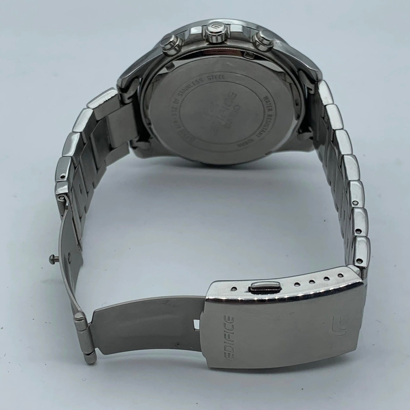 CASIO 48mm stainless steel strap black men's quartz watch with additional functions EFR-552D-1A2VU (95% New)