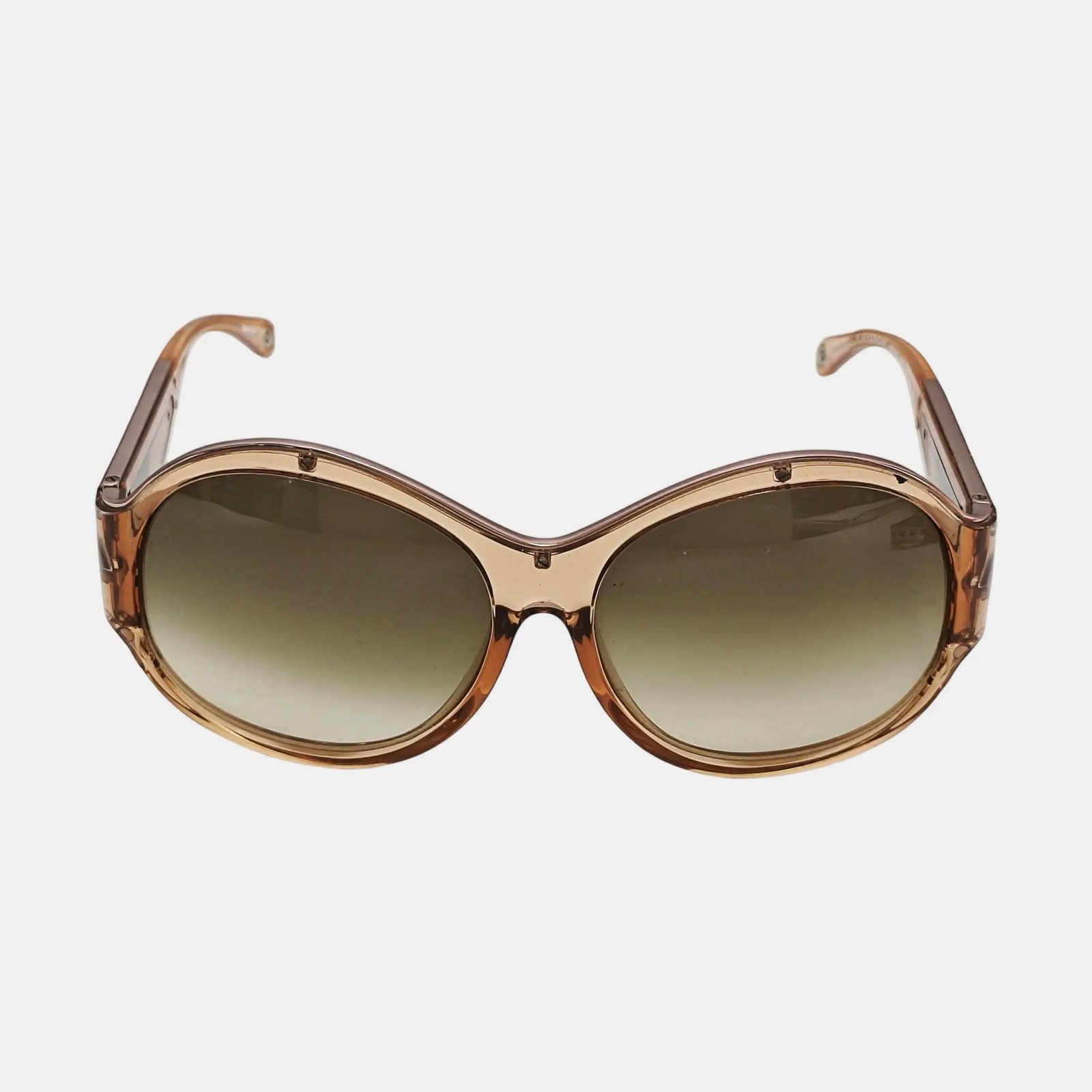 GIVENCHY green round composite sunglasses
