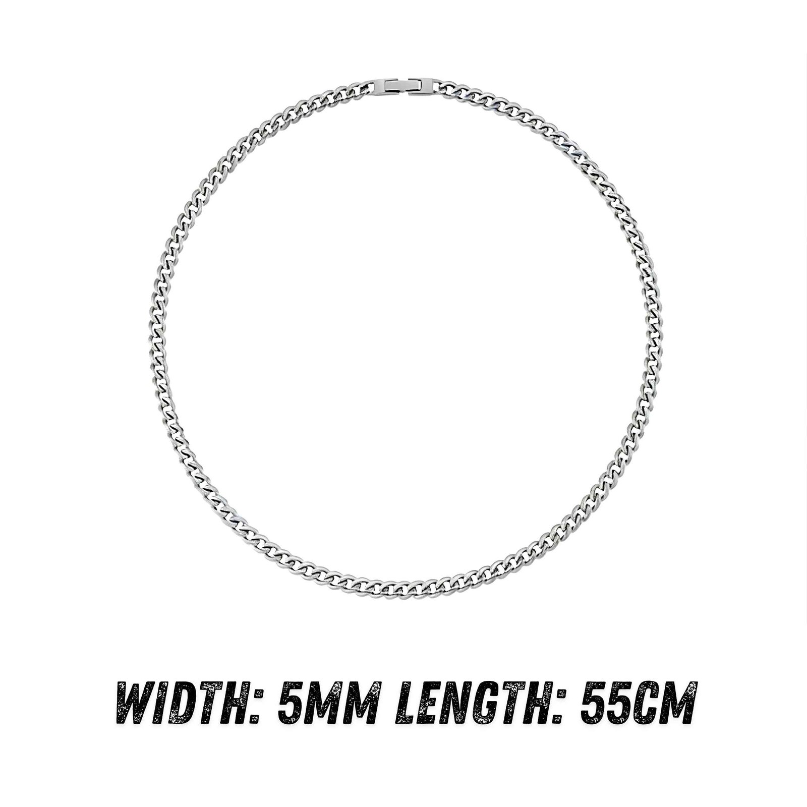 Authentic Titanium Steel Cuban Link - Unisex, Fade-Resistant, Versatile